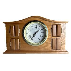 Gold Label Mr Christmas Symphony Surprise 15" Wood Mantel Clock Musical Bears